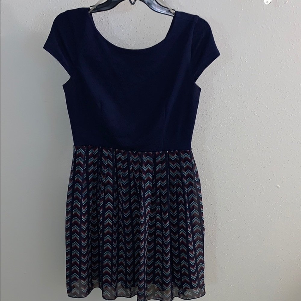 Navy blue and purple dress